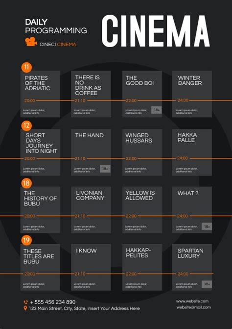 CineMo! Program Schedule .